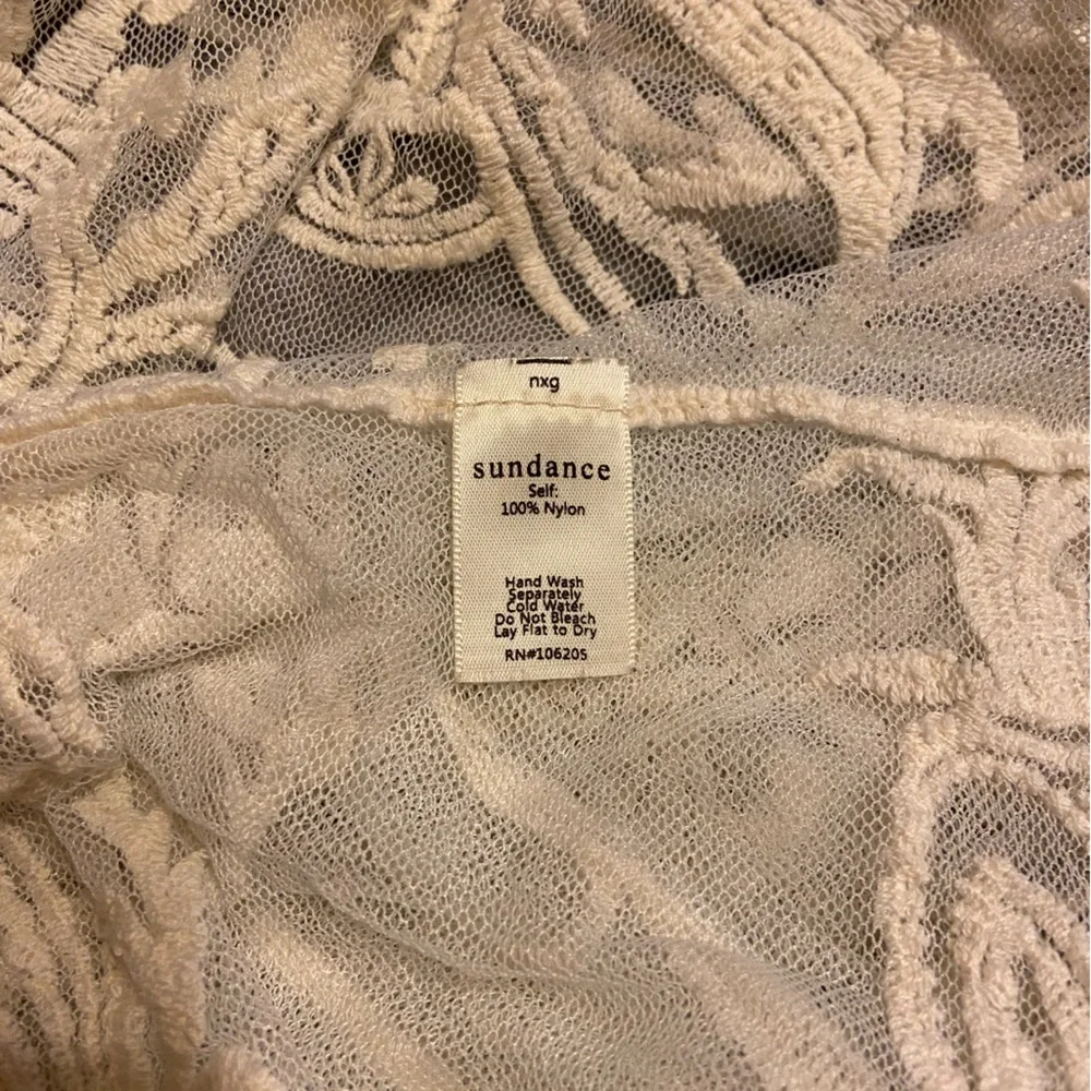 Sundance Freesia Bloom Kimono Sz S Sheer Ivory Lace Cardigan Coverup Oversized - Picture 5 of 5